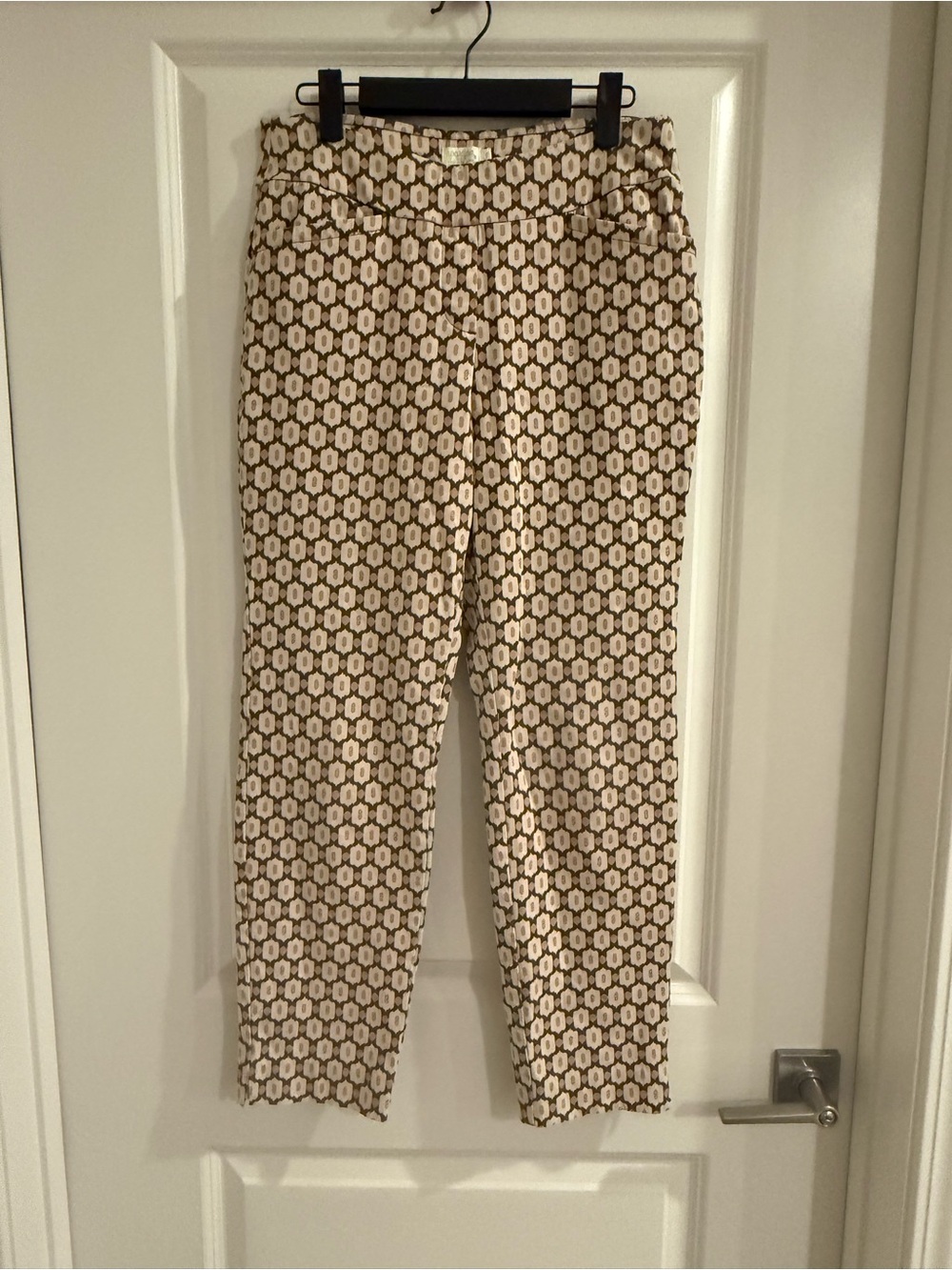 Spartina 449 Beige & Brown Maren Pull On Slim Ankle Pants
